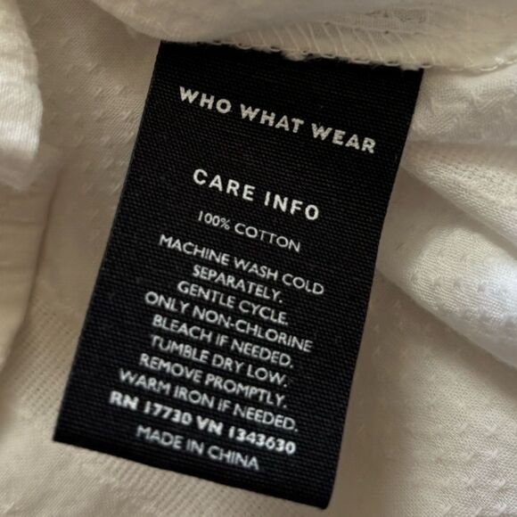 Who What Wear Top White New Button Down Womens Size Small - Picture 7 of 7